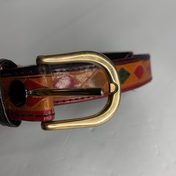 Small Genuine Leather Painted/Stained Diamond Patte… - Picture 9 of 11